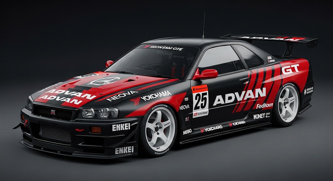 アドバンR34GT-Rレーシングカー | の人気AIイラスト・グラビア