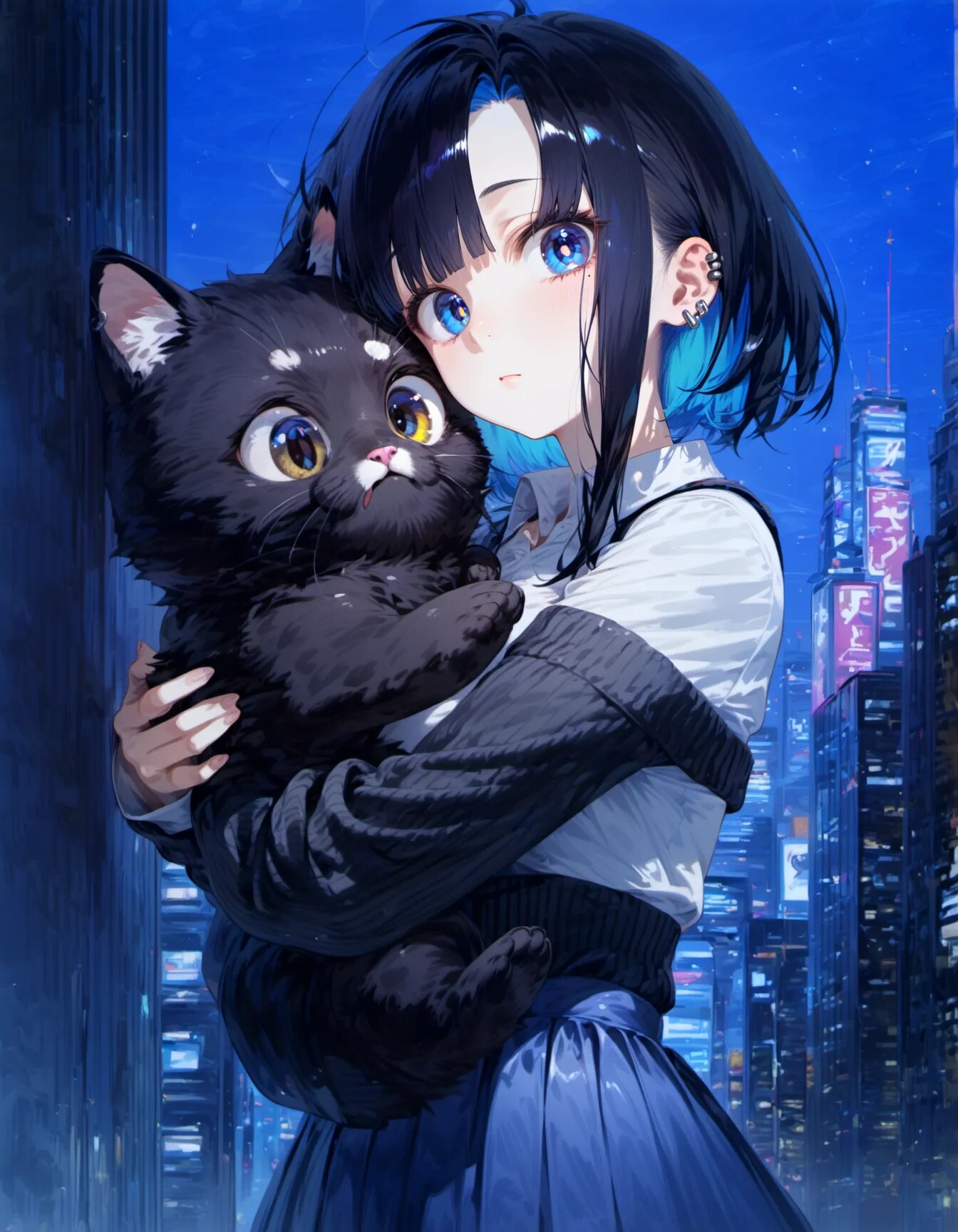 Neon Lullaby for a Familiar | の人気AIイラスト・グラビア