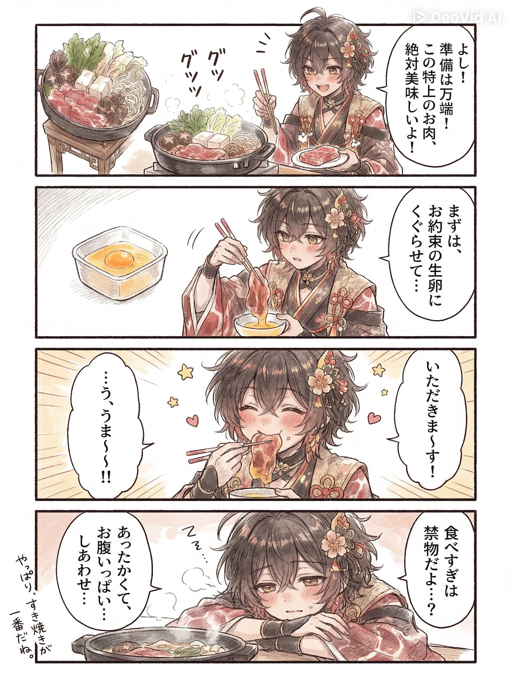 すき焼き漫画