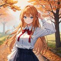 放課後の紅葉並木 4枚目