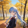 放課後の紅葉並木 5枚目