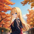 放課後の紅葉並木 3枚目