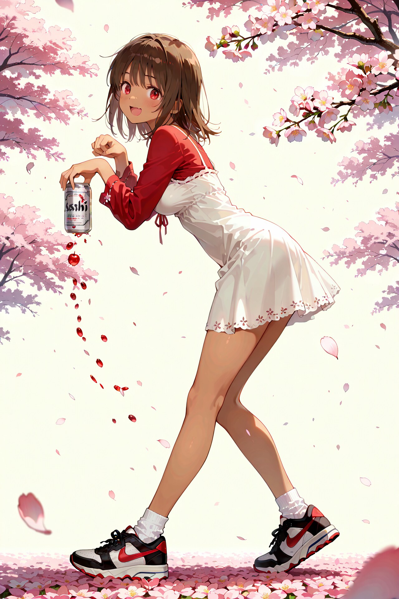 スニーカーで気軽にお花見 Y312 | の人気AIイラスト・グラビア