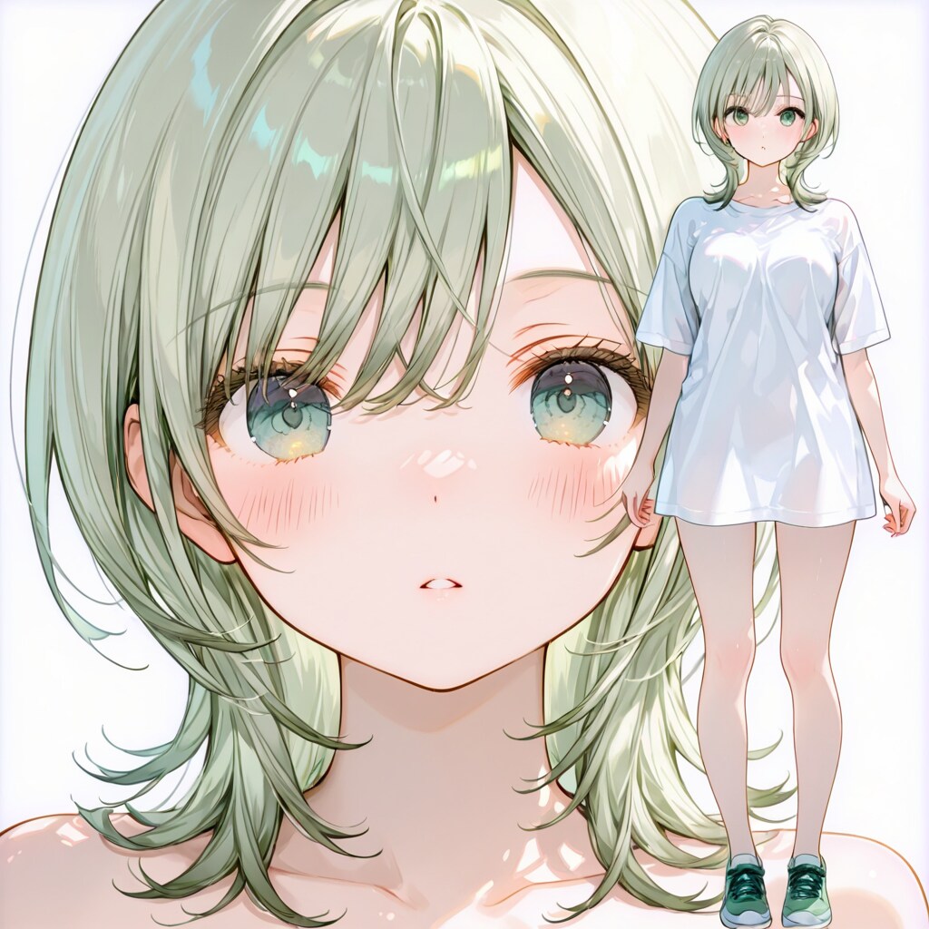 green hair2 | の人気AIイラスト・グラビア