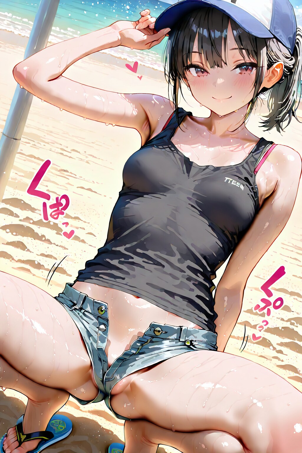 DRAM版　プチ露出少女、海へ