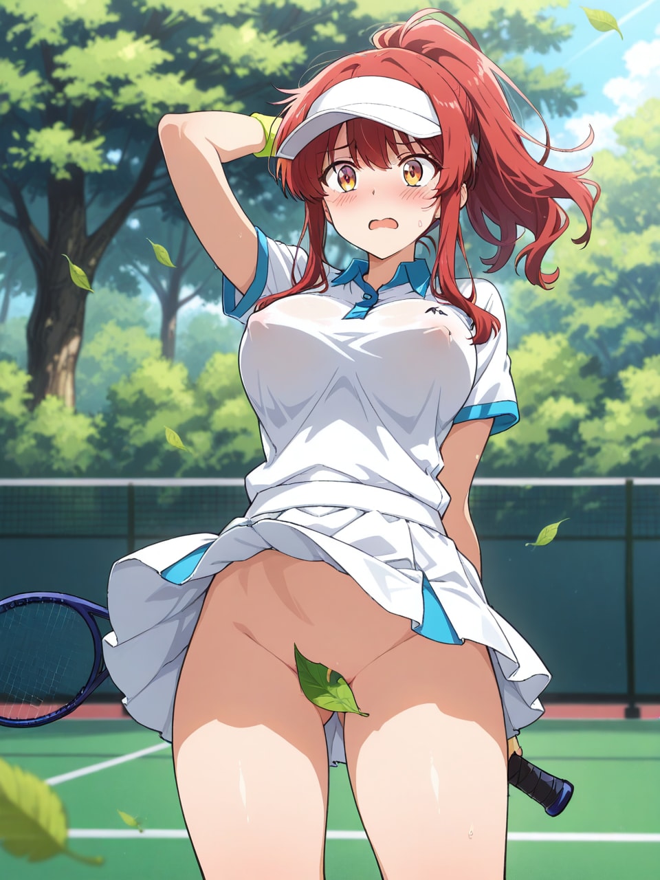 ノーパンテニス部と強風