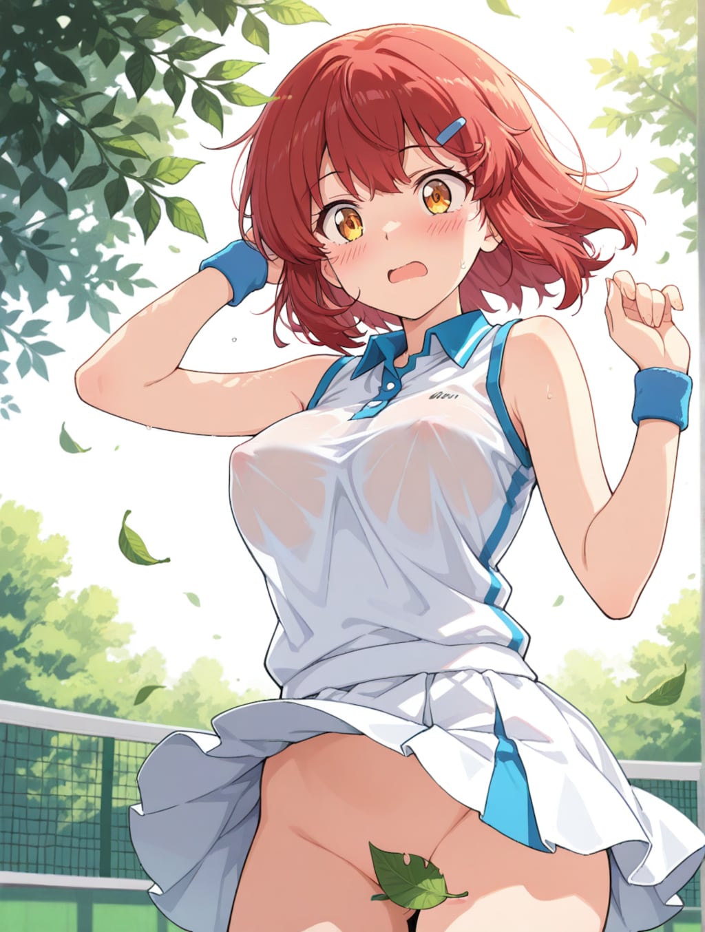 ノーパンテニス部と強風
