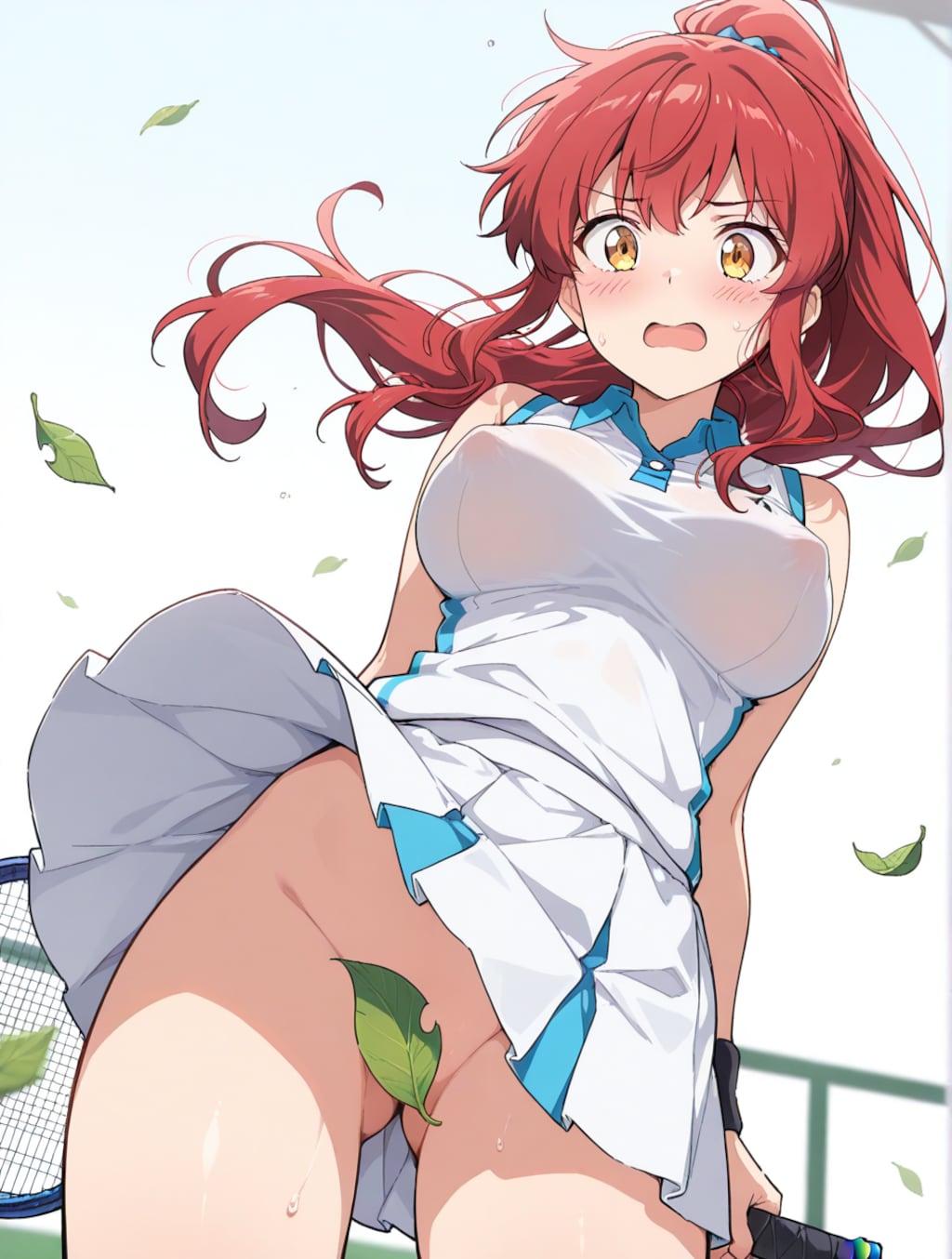 ノーパンテニス部と強風