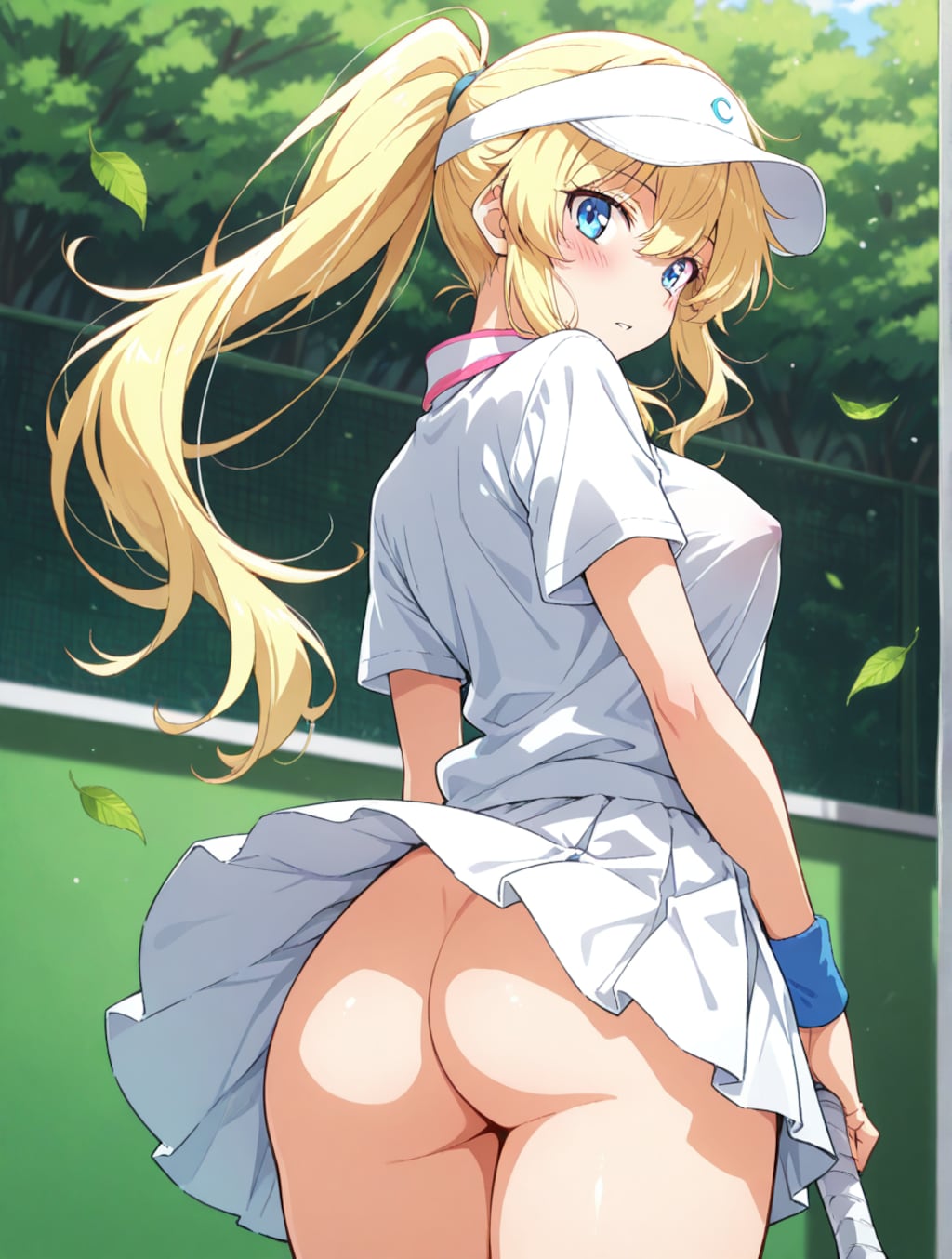 ノーパンテニス部と強風