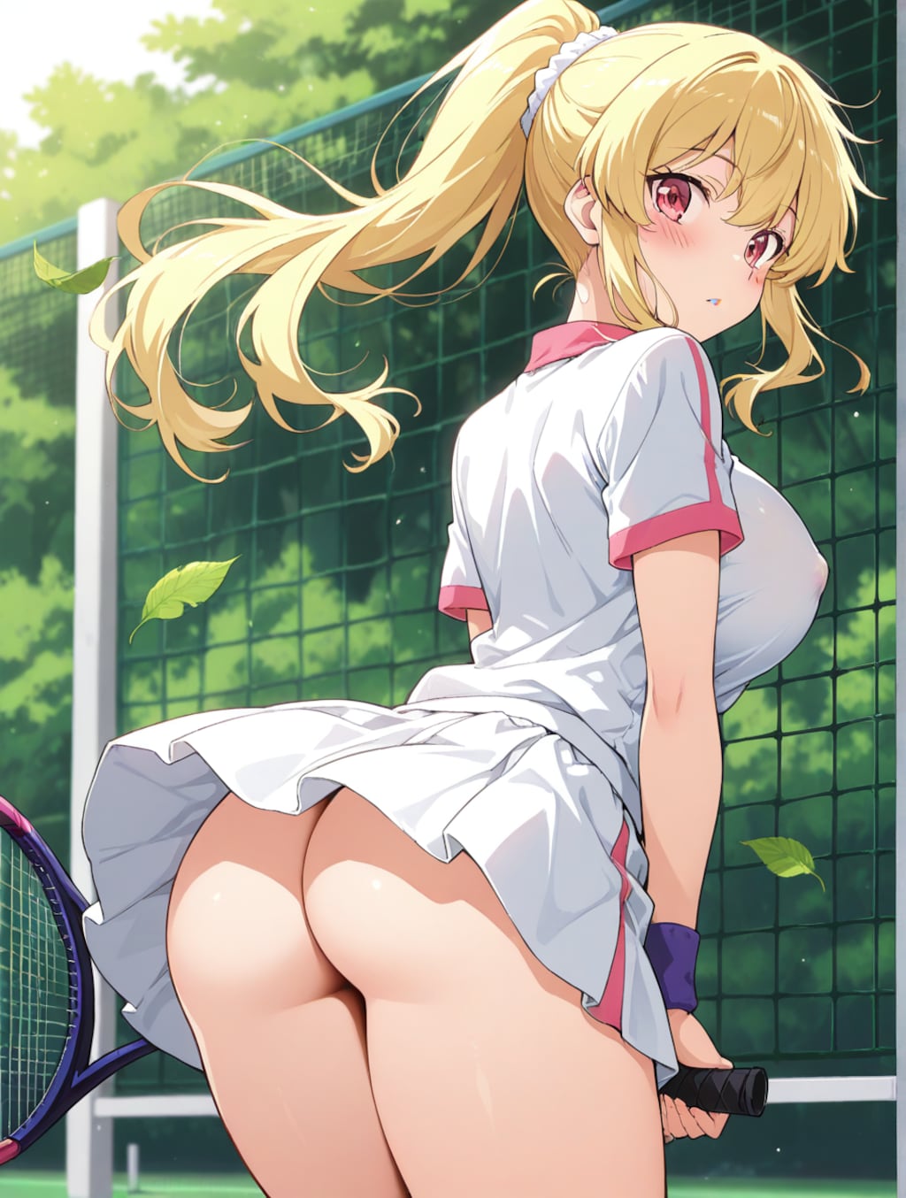 ノーパンテニス部と強風