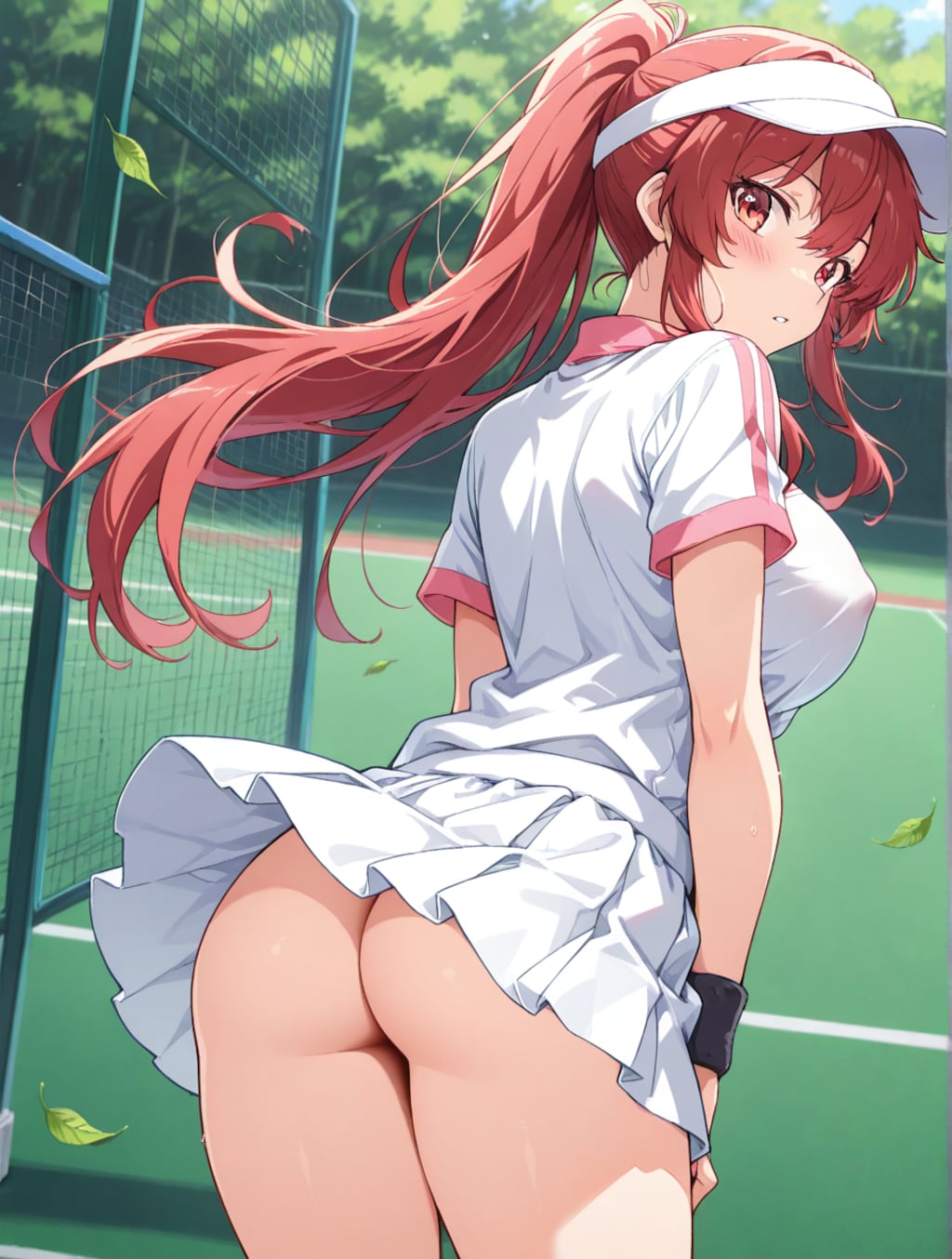 ノーパンテニス部と強風