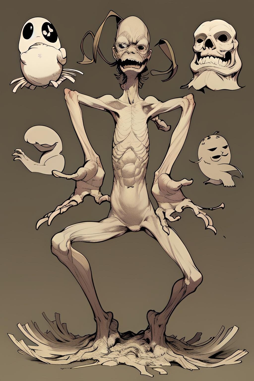 ネガティブプロンプトで生成した妖怪