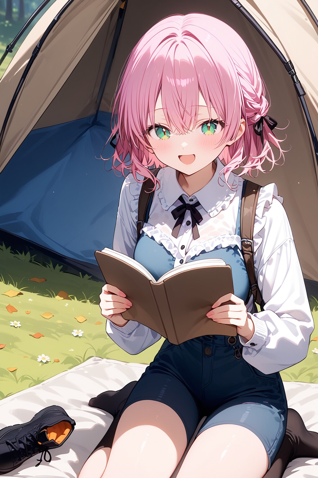 キャンプ中の李々花 | の人気AIイラスト・グラビア