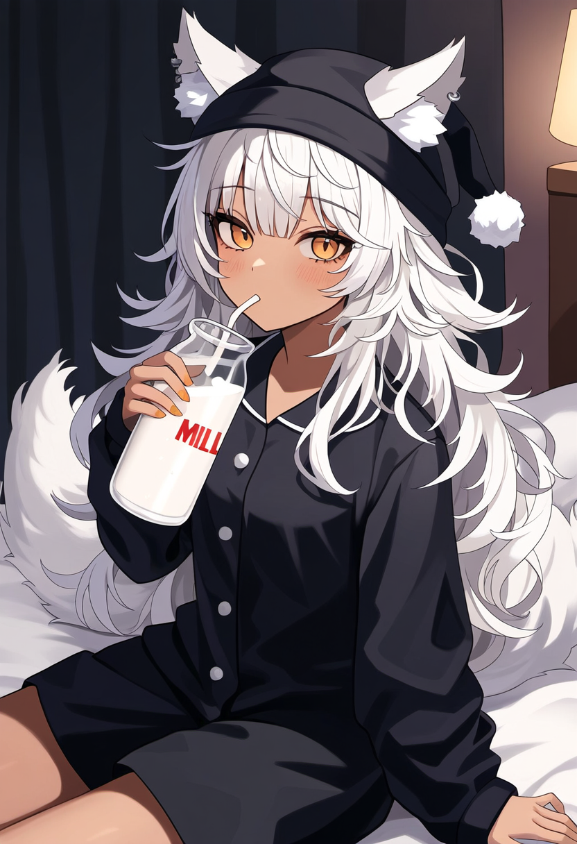 我はこの牛乳を飲んだら寝る。お前もあまり夜更かしはしすぎるなよ？