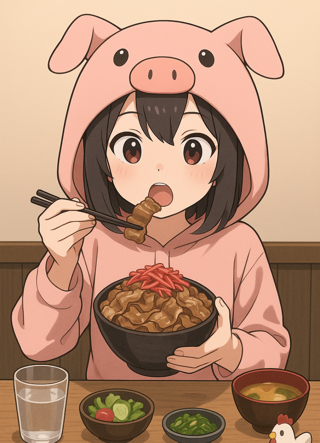 牛丼サラダセット