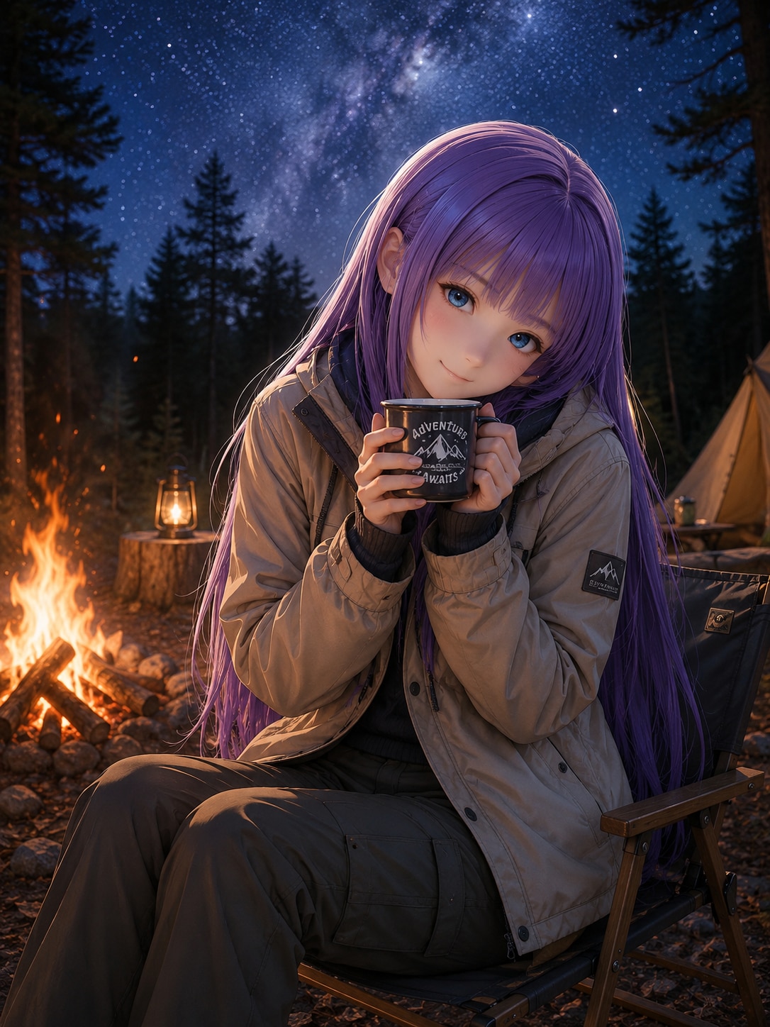 山の夜は冷えるね〜