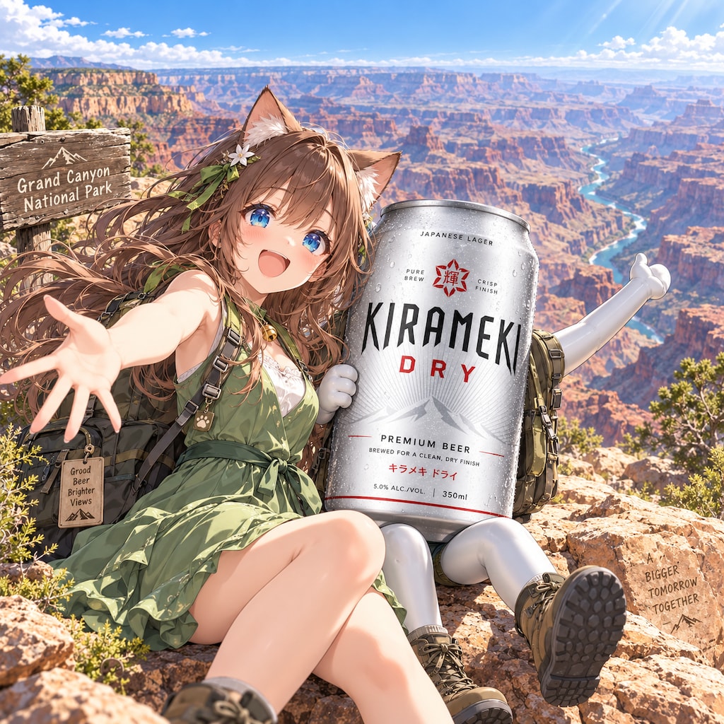 グランドキャニオンに来た小さな女の子