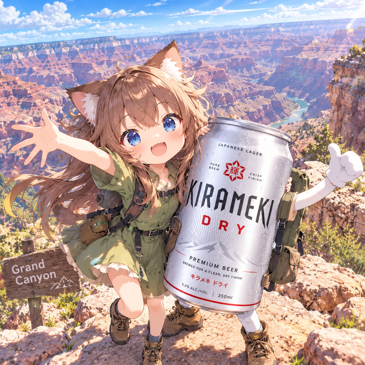 グランドキャニオンに来た小さな女の子 | の人気AIイラスト・グラビア