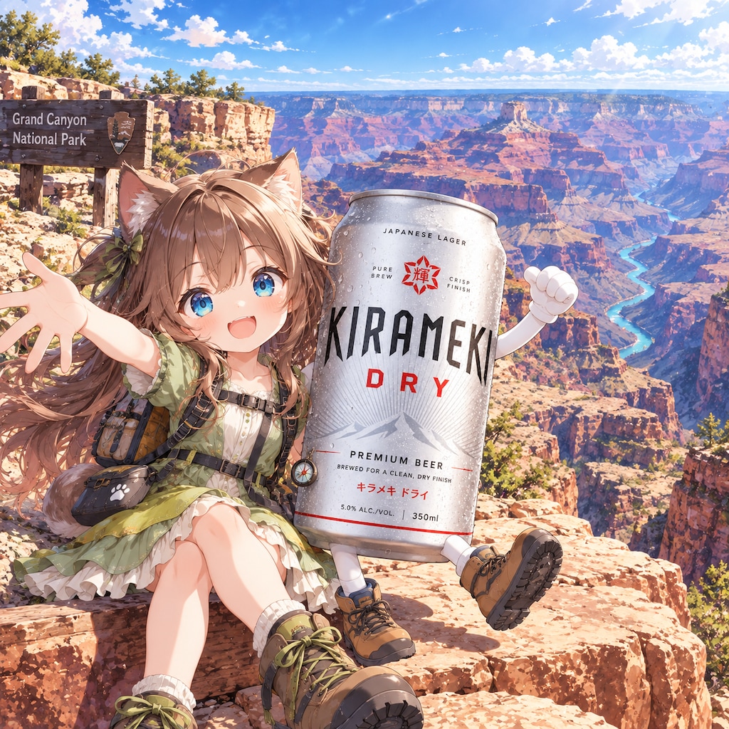 グランドキャニオンに来た小さな女の子