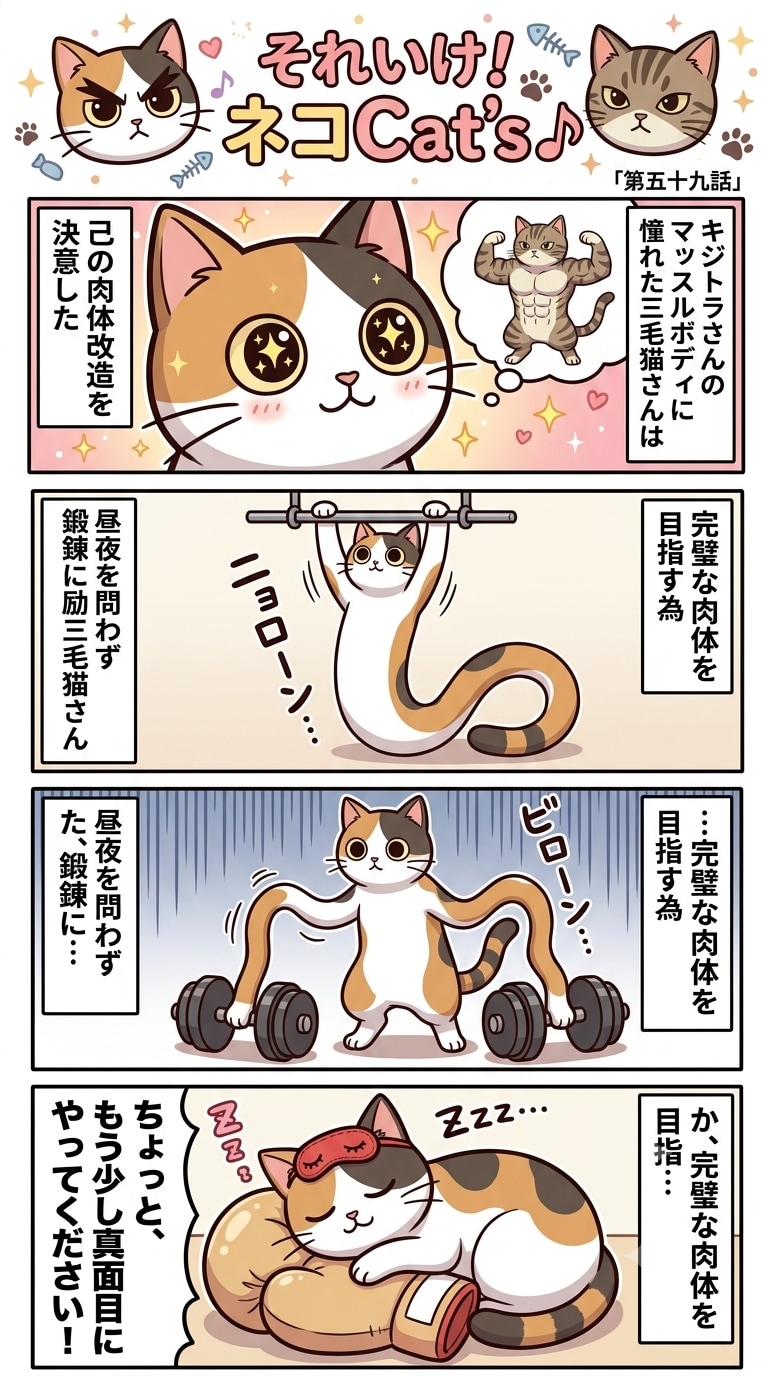 【59話】それいけ！ネコCat's♪(４コマ漫画)