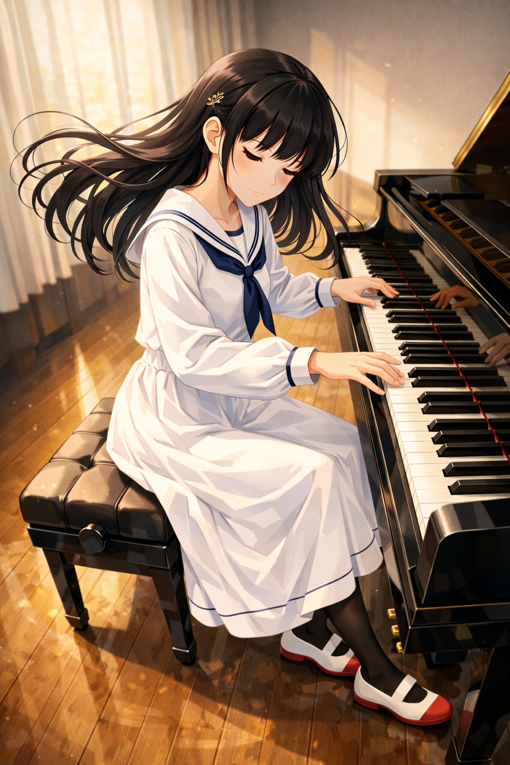 ピアノを弾く女子さん