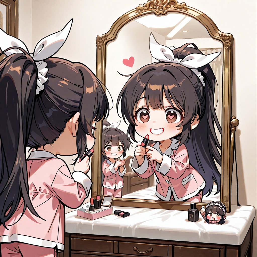 好きPiから予期せぬ突然のお誘い♡気合のメイク♡ | の人気AIイラスト・グラビア
