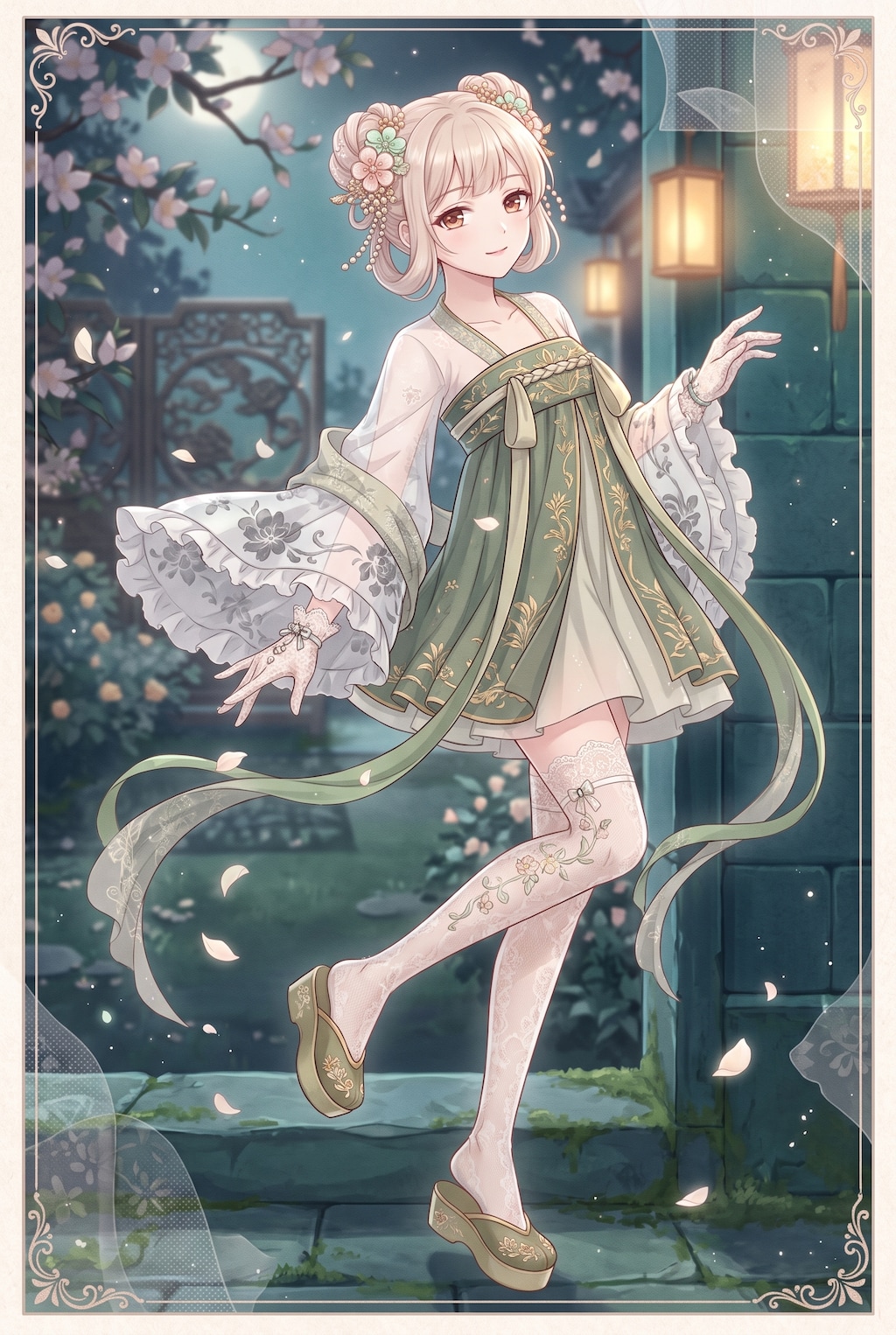 翠袖花鈴の少女