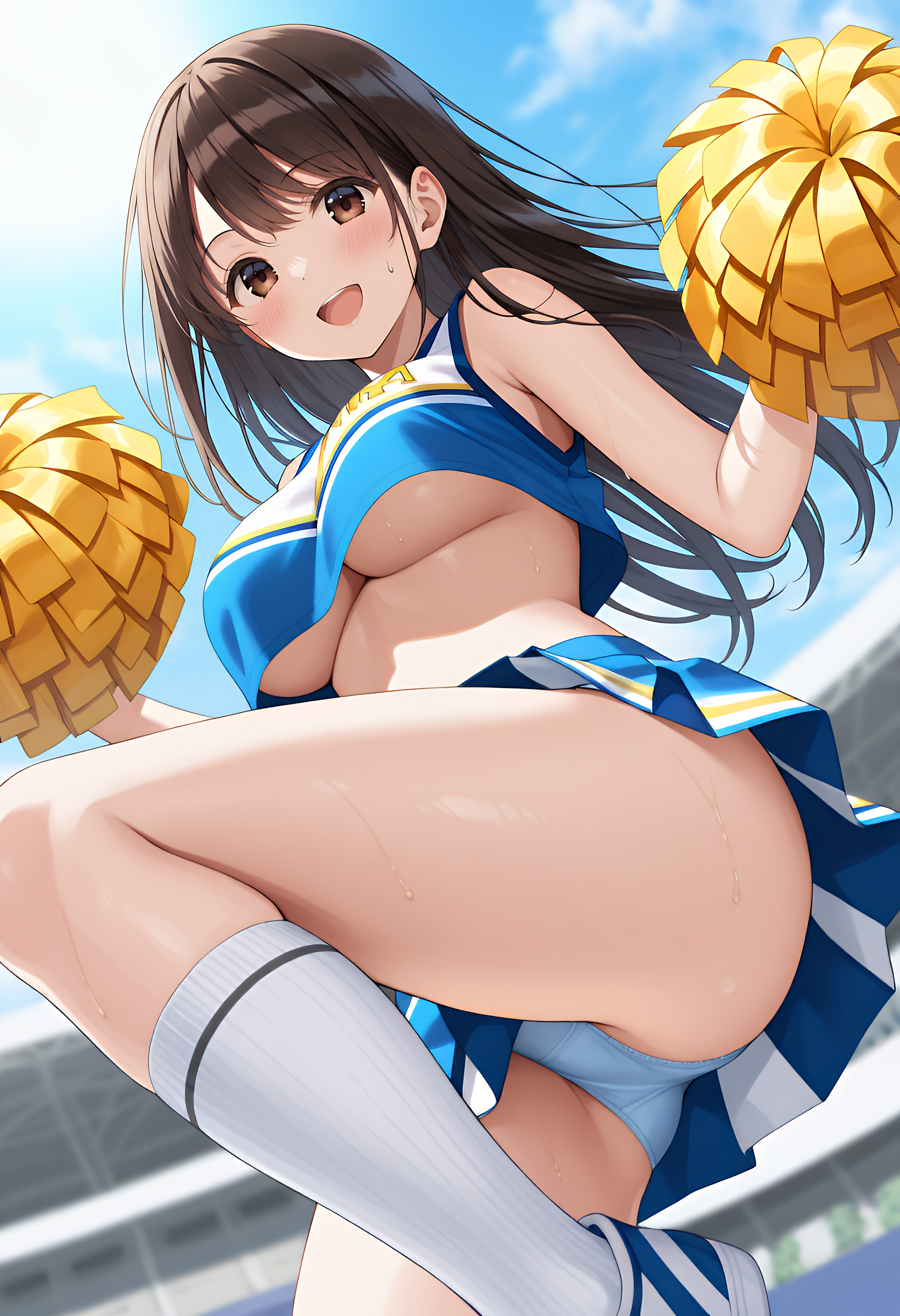 色々見えるチアさん