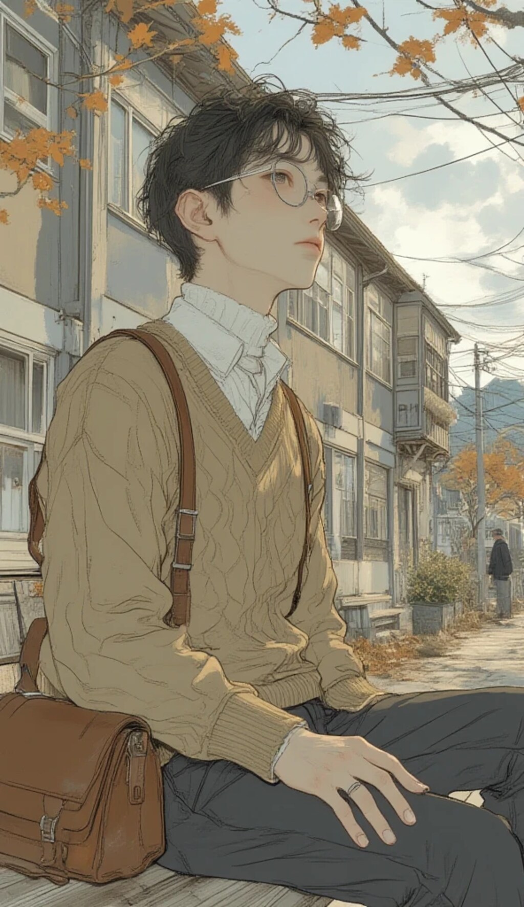 【最強の秋服】塩顔イケメンが着こなすカーディガンコーデ3選！AIが描く理想の彼スタイル