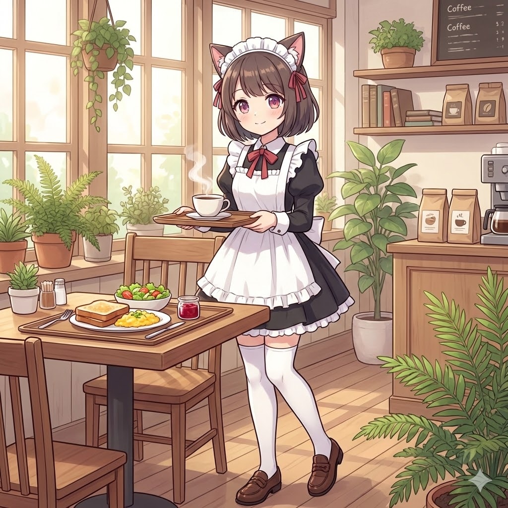 猫耳メイド | の人気AIイラスト・グラビア