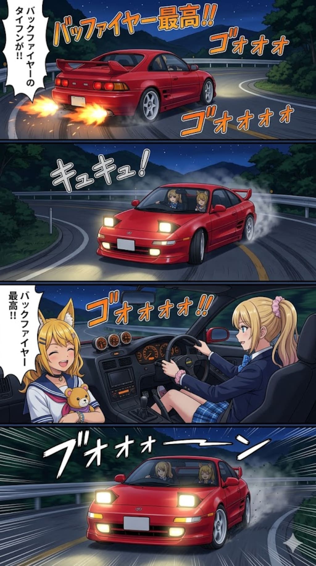 ミラさん乗せてコーナーリング