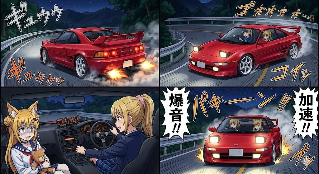 ミラさん乗せてコーナーリング