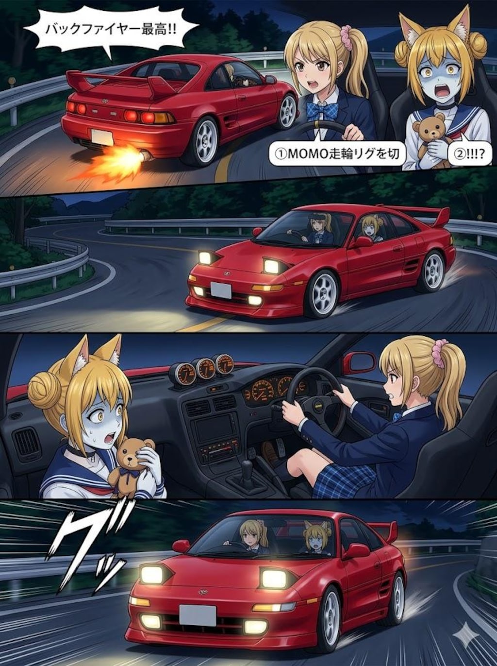 ミラさん乗せてコーナーリング