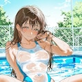 濡れ透け競泳水着 3枚目