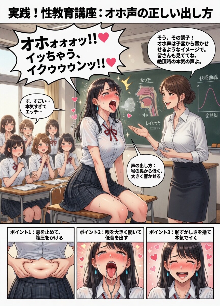 性教育　オホ声の正しい出し方