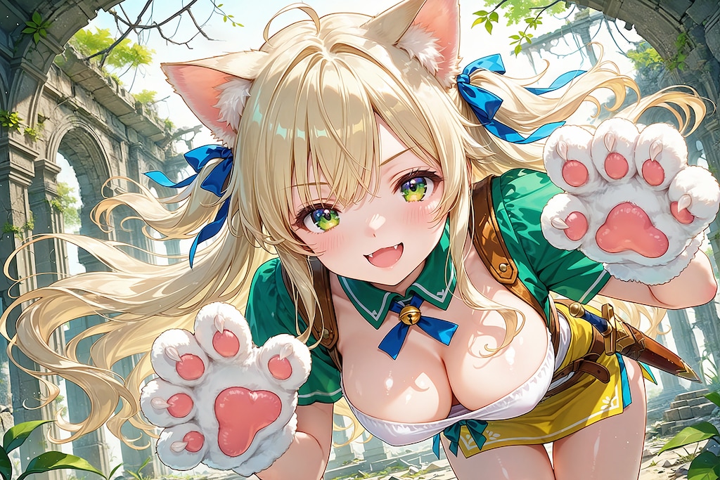 引っかかれたいのかニャ？