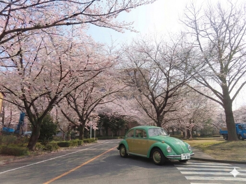 道路を行く自動車