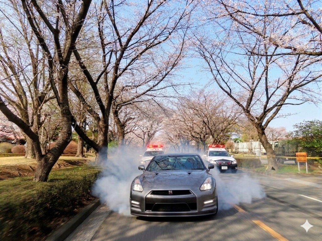 道路を行く自動車