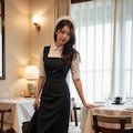 レストランで給仕する女性 2 3枚目