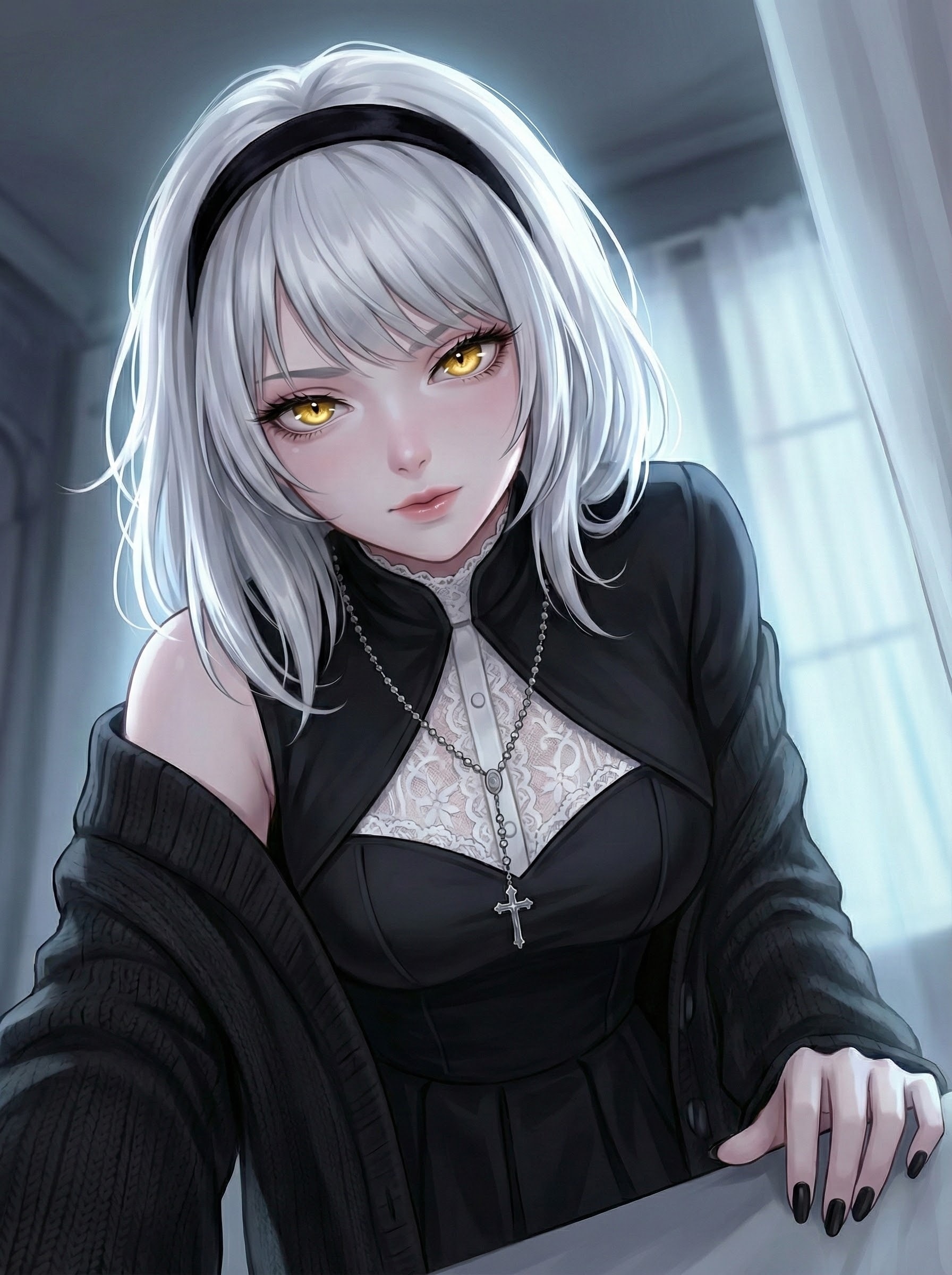 『 Gothic Childhood Friend 』 - 漆黒のミッションスクール | の人気AIイラスト・グラビア