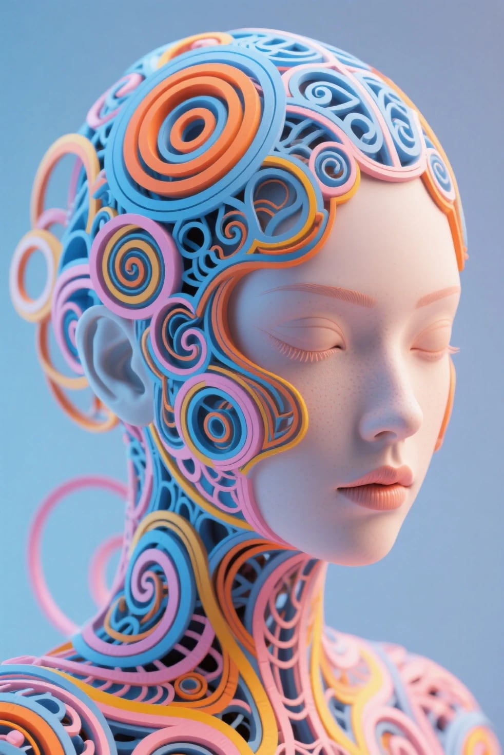 象られし顔 | の人気AIイラスト・グラビア