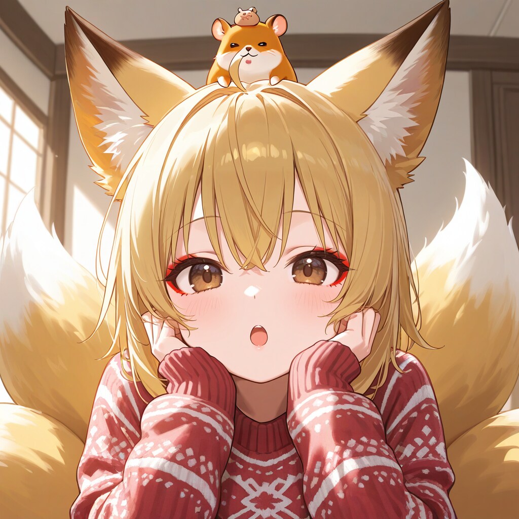 セーター狐っ娘