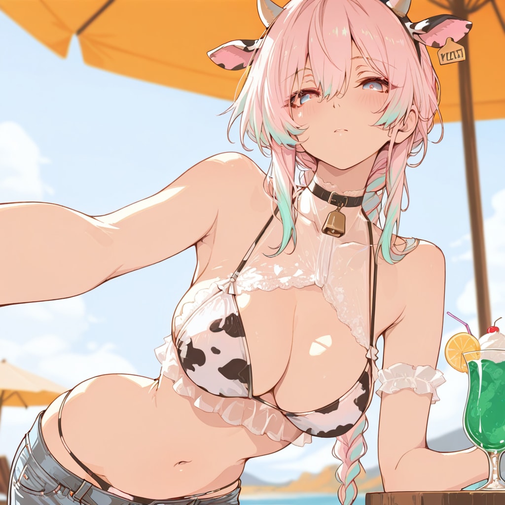 🏖️🐮アプさん　今日も計算かな❔
