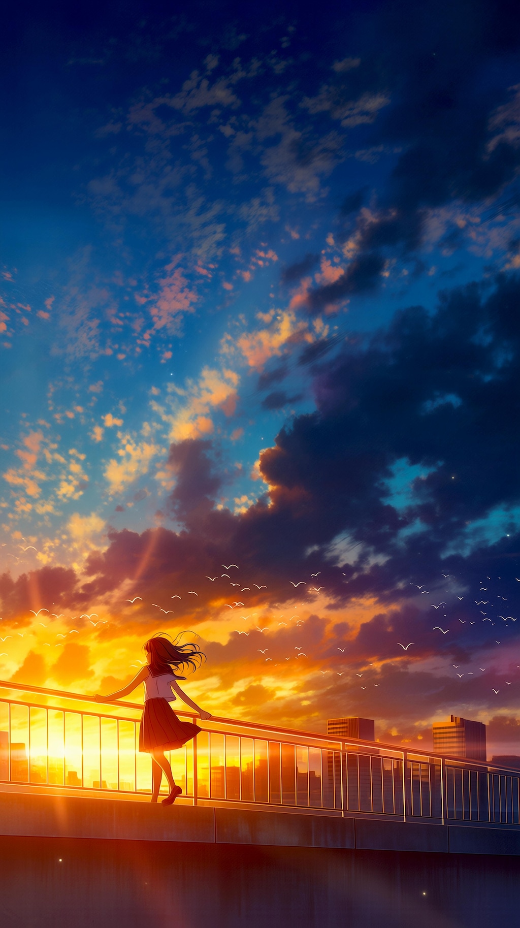 夕焼けと君