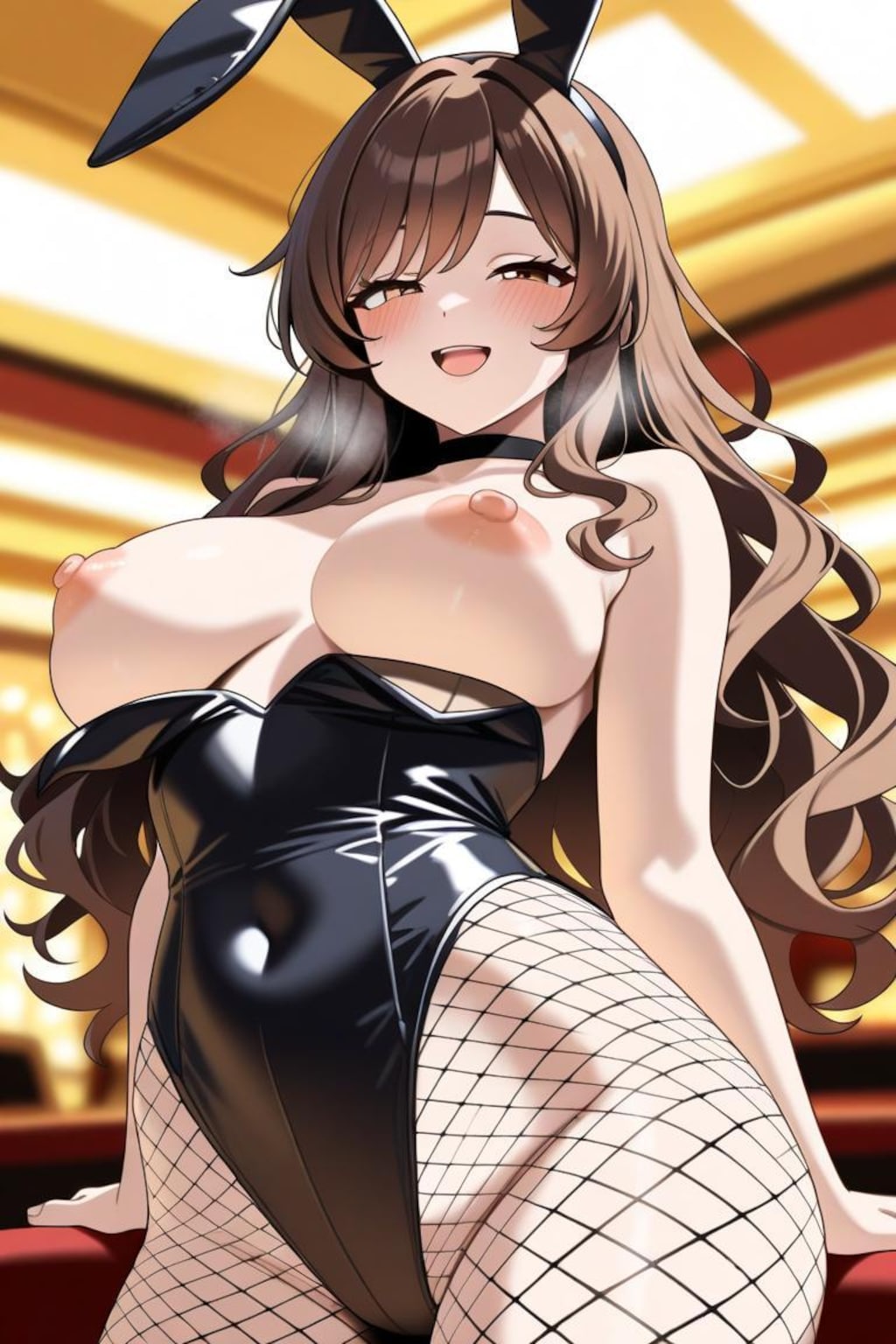うちの子　茶髪のお姉さん　網バニー