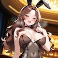 うちの子　茶髪のお姉さん　網バニー 2枚目
