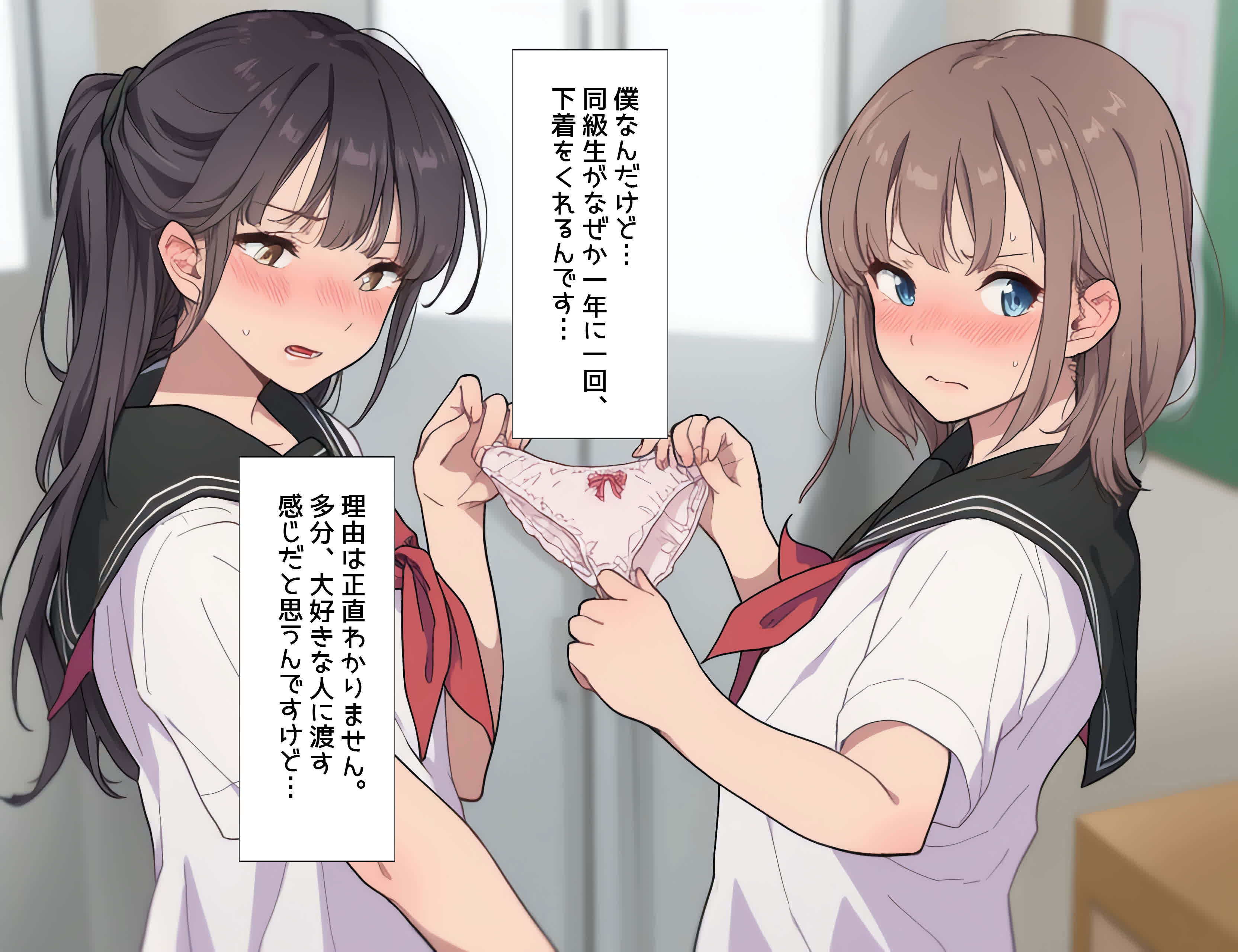 僕は同級生からなぜか下着をもらえる2