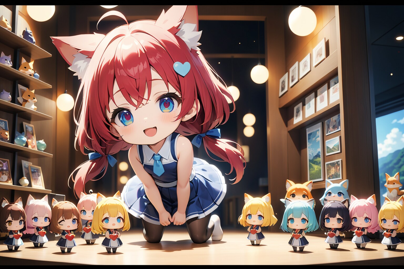 ハートをくれる狐ちびちゃん。 | の人気AIイラスト・グラビア