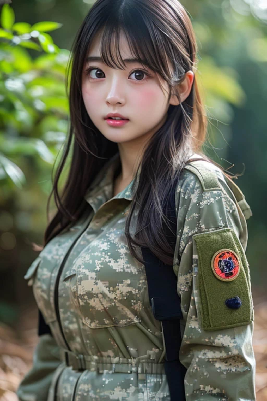 ミリタリー美女。