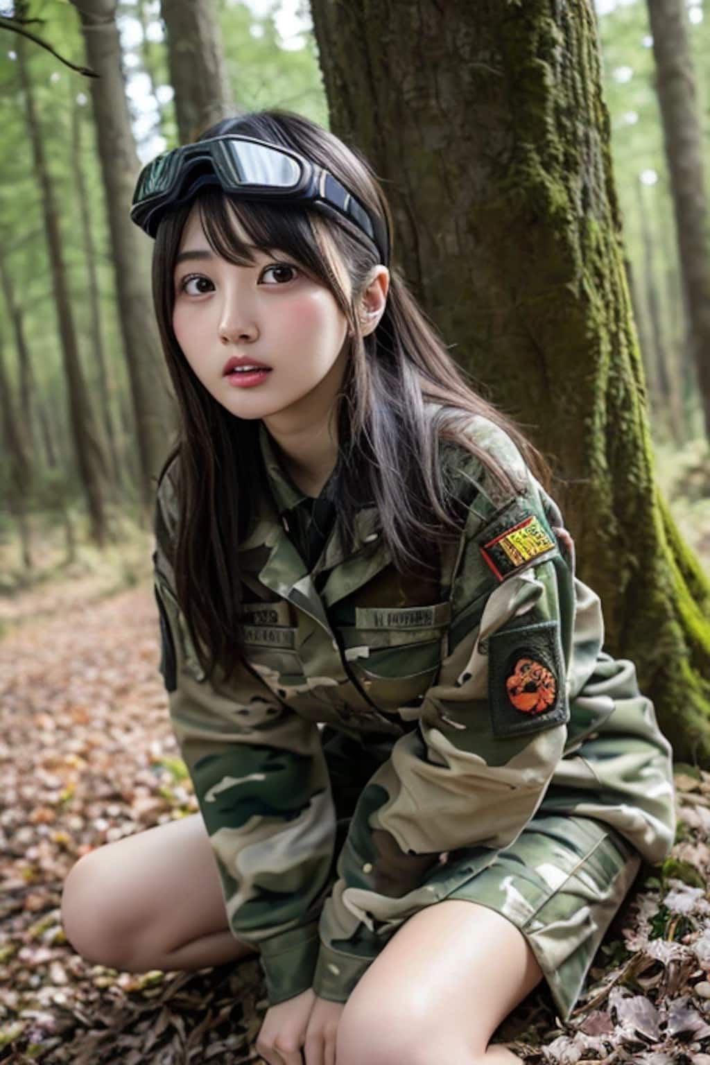 ミリタリー美女。